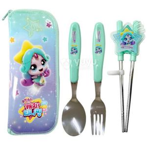 [오키즈]캐치티니핑5 수저포크케이스세트-초롱핑 알찬 교정용 YP5478 (S0092)