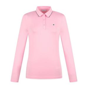 핑골프웨어 NQC 121F1TO051_PK 여성 카라 배색 포인트 긴팔 티셔츠