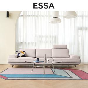 [에싸] 오거스 4인 스윙기능 베티버 천연 면피 소가죽 소파