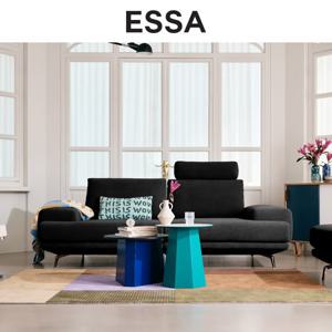 [에싸] 오거스 와이드 3인 스윙기능 베티버 천연 면피 소가죽 소파