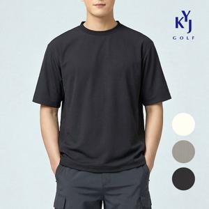 [김영주골프]여름 시어서커 스판 남성 반팔 티셔츠 DQMMTS05