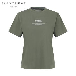 [세인트앤드류스] 공용 올드코스 프린팅 반팔티셔츠 831F2TR403_KH