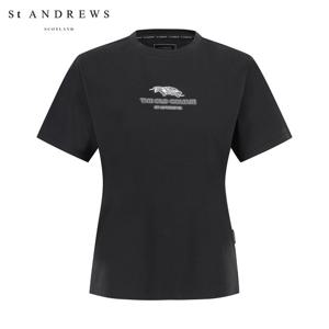 [세인트앤드류스] 공용 올드코스 프린팅 반팔티셔츠 831F2TR403_BK