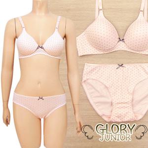 [글로리]주니어3단계 노와이어 몰드브라팬티2종(GLB1657)75A~85A