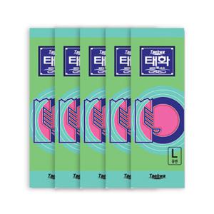 태화 고무장갑 대 꽃밴 핑크(5개)