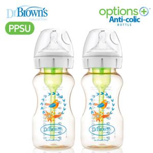 닥터브라운 와이드넥 옵션스플러스 PPSU젖병 270ml(2P)