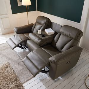 [비특] 바덴 USB 3인용 전동 리클라이너 가죽소파(양방향)