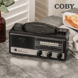 코비 COBY 레트로 타입 라디오 FM AM USB SD카드 5W 스피커 휴대용 CRF-25