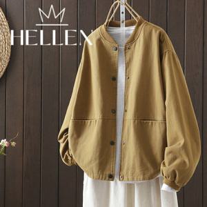 [헬렌] 베이스볼 점퍼 간절기 코튼 블루종 코튼베이스점퍼 G-923