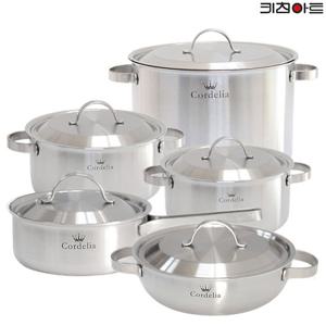 키친아트 코델리아 IH통5중 304스텐 냄비세트 5종A 편18+양16+20+전24+곰28