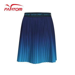 [팬텀] 여성 로고 밴드 플리츠 큐롯 스커트