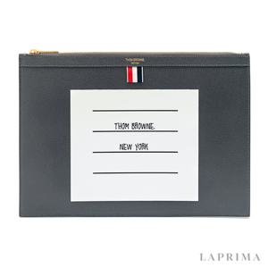 라프리마 톰브라운 페이퍼 라벨 미디엄 클러치 MAC131A00198-025
