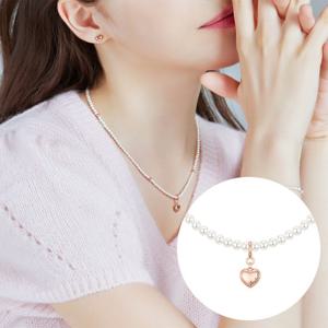 [제이에스티나] 마리엘 진주 비드목걸이+펜던트 세트
