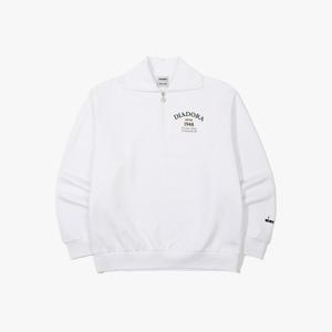 [디아도라 공식] 에센셜 카라 기모 맨투맨 WHITE