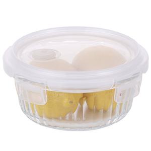 네오플램 웨이브락 내열유리 밀폐용기 V(스팀홀) 원형 400ml