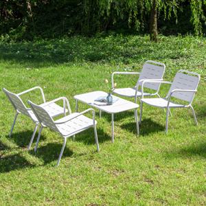 아트 850 테이블 라운지 야외 실내 4인 의자 세트