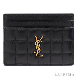 라프리마 생로랑 퀼팅 로고 카드지갑 742760-AABVP-1000