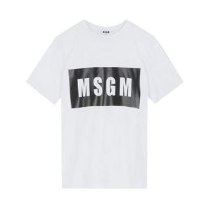 MSGM 반팔 티셔츠 2000MM520 200002 01 박스 로고