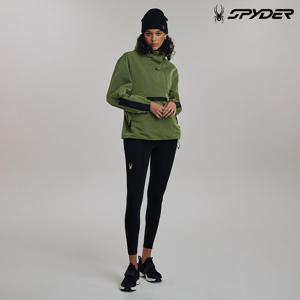 [스파이더] 여성 트레이닝 도트 레터링 로고 레깅스 SPIPCNFL251WBLK