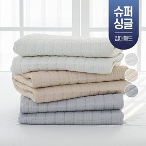 시원한 여름 뱀부 시어서커 침대 매트리스 고정밴드 패드 냉감 누빔 매트 카페트 슈퍼싱글 SS