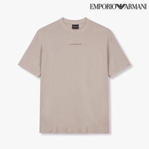 [엠포리오 아르마니]남성 플록 로고 립 트리밍 반팔 티셔츠(A514126067)