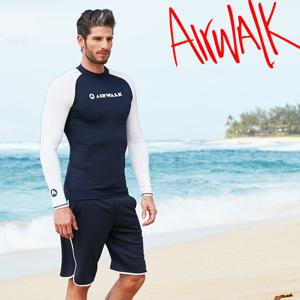 [에어워크]에어워크서프 남성래쉬가드세트(티셔츠+트렁크)YAWe50