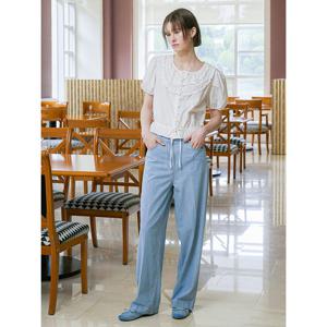 [올리브데올리브]썸머 일자핏 와이드 데님팬츠 (OJ4ML409)