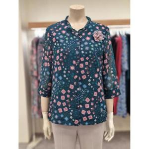 벨리시앙 세이브존07 꽃무늬 쉬폰 블라우스 JK4233