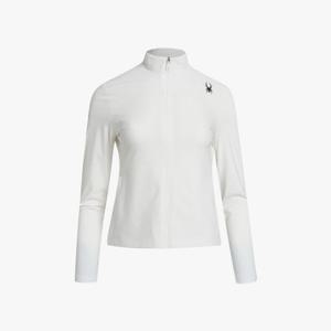 [스파이더] 여성 에센셜 트리코트 셋업 집업 SPIPCNFT171WWHT