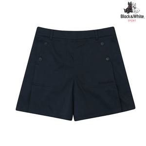 [블랙앤화이트] 여성 5부 A라인 폴리 반바지 5704LZWP_NAVY
