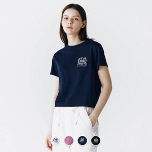 [지오다노/본사] 394518 여 크롭 반팔 티셔츠