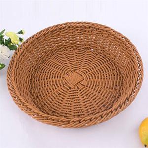원형 라탄 다용도 수납바구니(대)