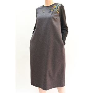 [비꼴리끄(여성)]울 니트소매 슬림 원피스 B234WO1010