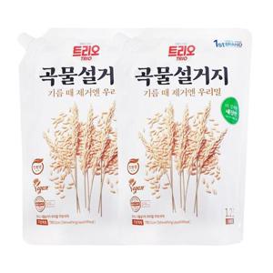애경 트리오 곡물 설거지 우리밀 1.2L x2 /주방세제