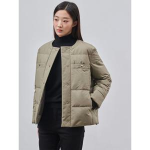 [빈폴레이디스] 재킷형 경량 다운 점퍼 카키 (BF4938C10H)