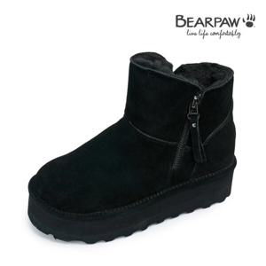 베어파우 여성 RETRO MAREN 천연소가죽 키높이 지퍼 양털 부츠 (K3119011QD-W-GSGR)