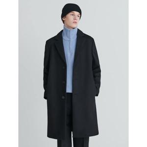 [로가디스]울/캐시미어 솔리드 루즈핏 체스터 코트 블랙(RX4930P535)