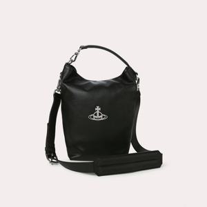 [비비안웨스트우드]비비안웨스트우드 직수입 그레인 샘 크로스 바디 백 블랙(VOTCBA0022)