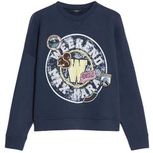 24FW MEDEA 로고 기모 맨투맨 네이비 2425926022 001