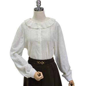 [포커스]프릴넥 기모 블라우스 (FW4J7BL0088)