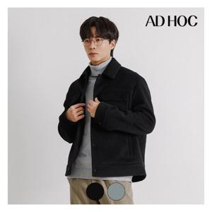 [애드호크]남성 모직 라이크 아웃 포켓 트러커 재킷(HAAUJ30)