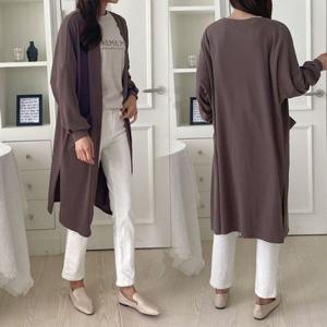 포켓오픈퍼프롱가디건 오버핏 K262H208 빅사이즈 NO