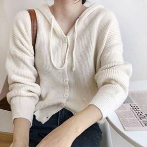 도톰 니트 MA8031 보들 베이직 후드 가디건 7컬러 의