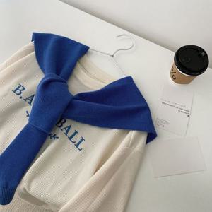 여성 심플 상의 레이어드 니트숄 니트가디건 어깨숄