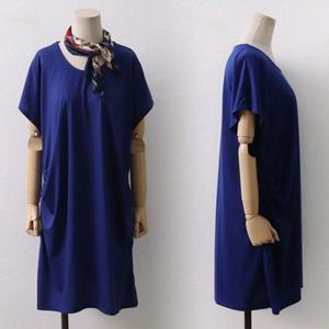 빅사이즈 셔링 쿨 실키 원피스 3075746S 여성큰옷 빅