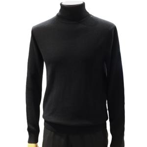 [바쏘]F/W 블랙 울 캐시미어 목폴라 니트 BSY4WN82ABK