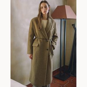 [올리브데올리브]울 알파카 혼방 피크드 카라 롱코트 (OW4WHB02)