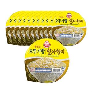 오뚜기 맛있는 오뚜기밥 발아현미 210g 12개