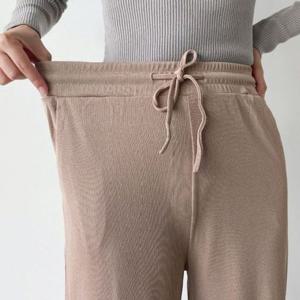 팬츠 221218 세미와이드 모앙드 기모바지 골지 겨울바