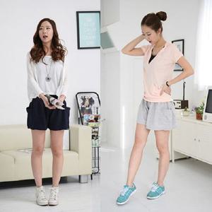 허리밴딩 주머니 치마바지 편한 여성의류 여자팬츠